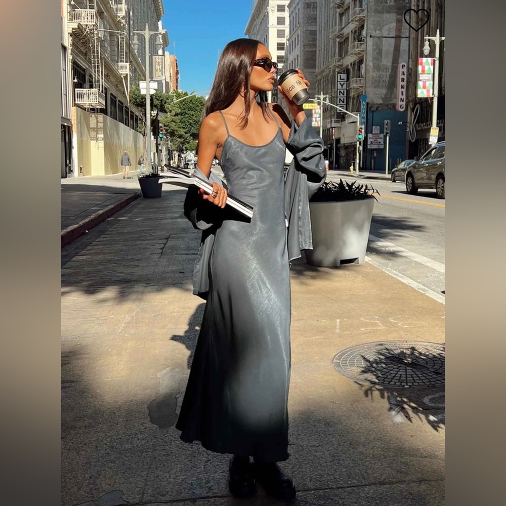 Callie grey maxi set